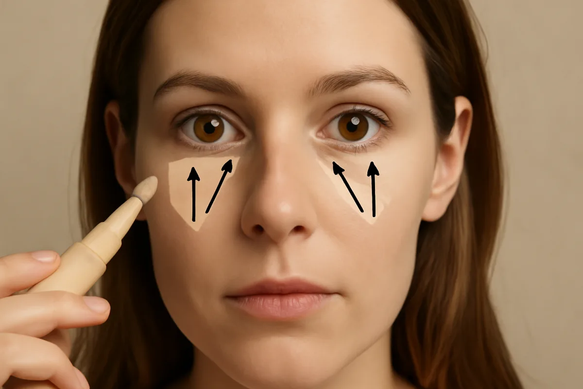 Correttore sotto gli occhi piccoli: dove applicarlo per aprire lo sguardo